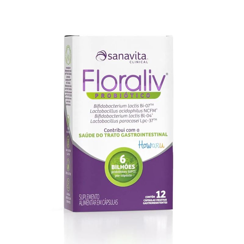 Floraliv Probióticio 12Caps - Sanavita