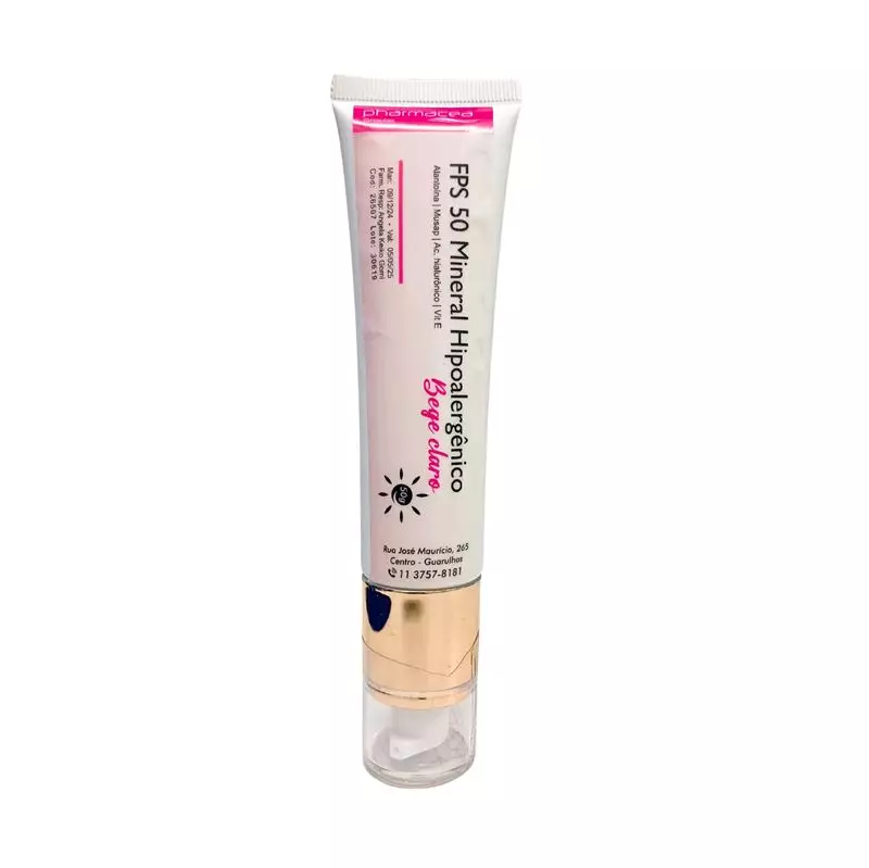 Protetor Solar Mineral Fps 50 Bege Claro - Pharmacea