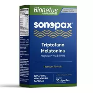 Sonopax Triptofano + Melatonina - Bionatus 