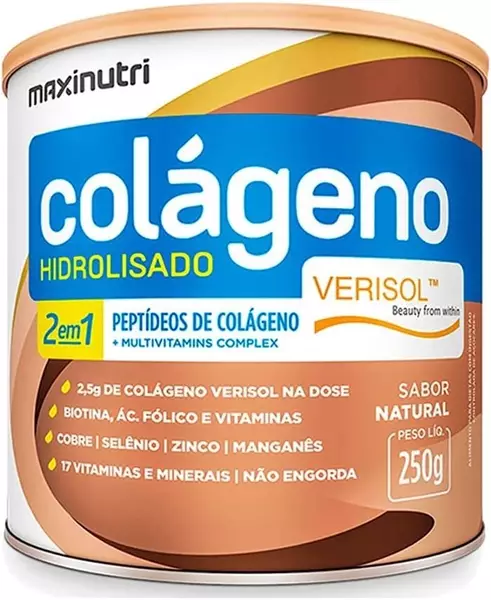 Colágeno C/Verisol Natural 250g - Maxinutri
